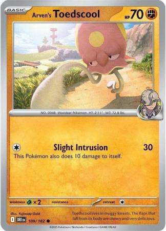 Pokemon Trading Card Game - Arven's Toedscool - 109/182 - Common - Destined Rivals