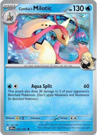 Pokemon Trading Card Game - Cynthia's Milotic - 053/182 - Uncommon - Destined Rivals