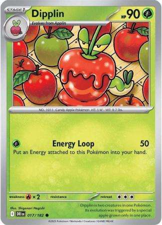 Pokemon Trading Card Game - Dipplin - 017/182 - Common - Destined Rivals