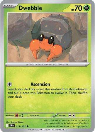 Pokemon Trading Card Game - Dwebble - 011/182 - Common - Destined Rivals