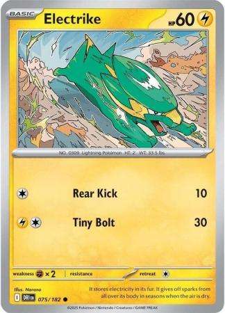 Pokemon Trading Card Game - Electrike - 075/182 - Common - Destined Rivals
