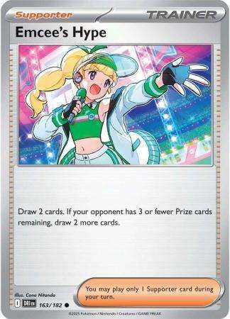 Pokemon Trading Card Game - Emcee's Hype - 163/182 - Common - Destined Rivals