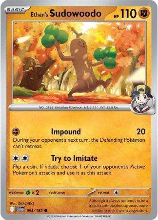 Pokemon Trading Card Game - Ethan's Sudowoodo - 093/182 - Common - Destined Rivals