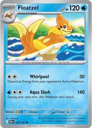 Pokemon Trading Card Game - Floatzel - 058/182 - Uncommon - Destined Rivals