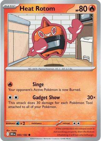Pokemon Trading Card Game - Heat Rotom - 043/182 - Common - Destined Rivals