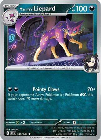 Pokemon Trading Card Game - Marnie's Liepard - 131/182 - Uncommon - Destined Rivals