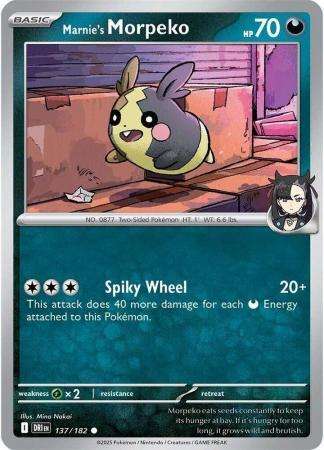 Pokemon Trading Card Game - Marnie's Marpeko - 137/182 - Common - Destined Rivals