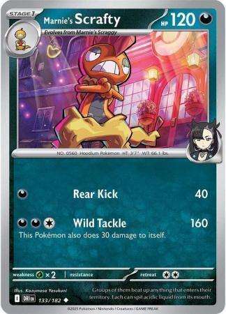 Pokemon Trading Card Game - Marnie's Scrafty - 133/182 - Uncommon - Destined Rivals