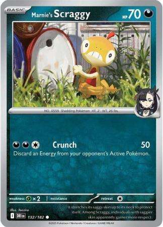 Pokemon Trading Card Game - Marnie's Scraggy - 132/182 - Common - Destined Rivals