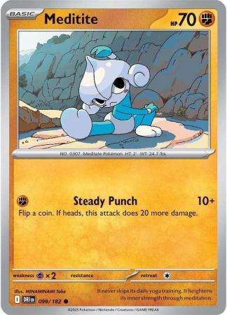 Pokemon Trading Card Game - Meditite - 099/182 - Common - Destined Rivals