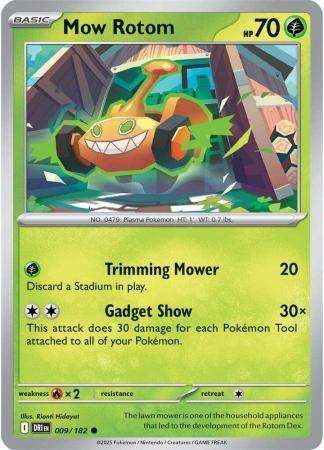 Pokemon Trading Card Game - Mow Rotom - 009/182 - Common - Destined Rivals