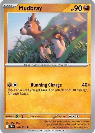 Pokemon Trading Card Game - Mudbray - 107/182 - Common - Destined Rivals