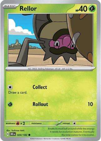 Pokemon Trading Card Game - Rellor - 024/182 - Common - Destined Rivals