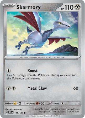 Pokemon Trading Card Game - Skarmory - 141/182 - Common - Destined Rivals