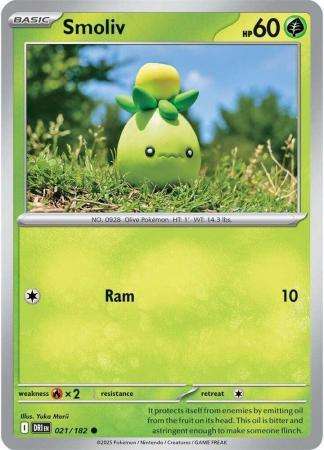Pokemon Trading Card Game - Smoliv - 021/182 - Common - Destined Rivals