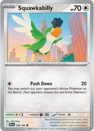 Pokemon Trading Card Game - Squawkabilly - 160/182 - Common Scarlet & Violet: Destined Rivals