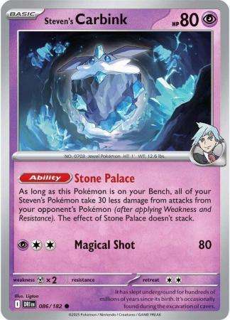 Pokemon Trading Card Game - Steven's Carbink - 086/182 - Common - Destined Rivals