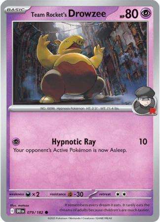 Pokemon Trading Card Game - Team Rocket's Drowzee - 079/182 - Common - Destined Rivals