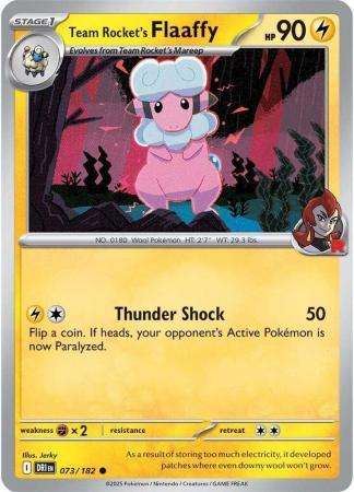 Pokemon Trading Card Game - Team Rocket's Flaaffy - 073/182 - Common - Destined Rivals