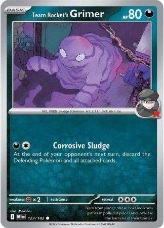 Pokemon Trading Card Game - Team Rocket's Grimer - 123/182 - Common - Destined Rivals