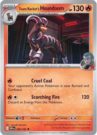 Pokemon Trading Card Game - Team Rocket's Houndoom - 038/182 - Uncommon - Destined Rivals