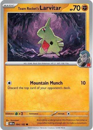 Pokemon Trading Card Game - Team Rocket's Larvitar - 094/182 - Common - Destined Rivals