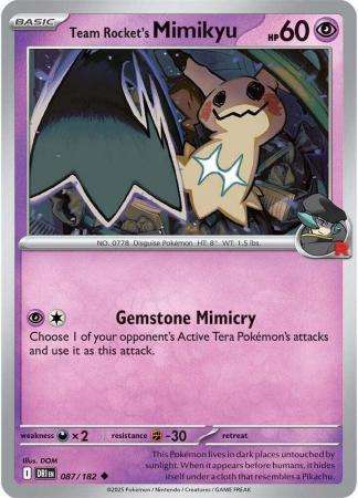 Pokemon Trading Card Game - Team Rocket's Mimikyu - 087/182 - Uncommon - Destined Rivals