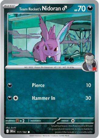 Pokemon Trading Card Game - Team Rocket's Nidoran - 117/182 - Common - Destined Rivals