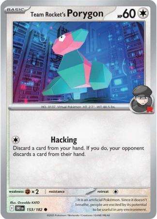 Pokemon Trading Card Game - Team Rocket's Porygon - 153/182 - Destined Rivals