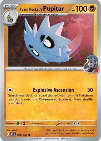 Pokemon Trading Card Game - Team Rocket's Pupitar - 095/182 - Common - Destined Rivals