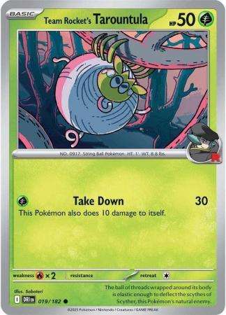 Pokemon Trading Card Game - Team Rocket's Tarountula - 019/182 - Common - Destined Rivals