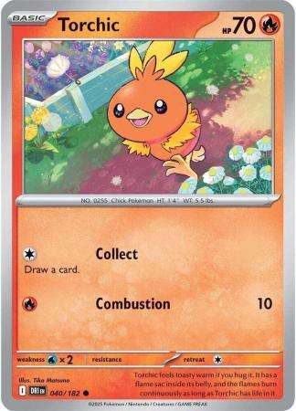 Pokemon Trading Card Game - Torchic - 040/182 - Common - Destined Rivals