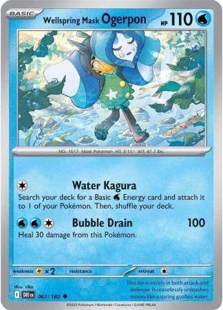 Pokemon Trading Card Game - Wellspring Mask Ogerpon - 067/182 - Uncommon - Destined Rivals