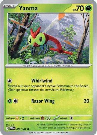 Pokemon Trading Card Game - Yanma - 002/182 - Common - Destined Rivals