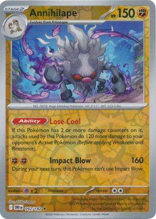 Pokemon Trading Card Game - Annihilape - 092/182 - Reverse Holo - Destined Rivals
