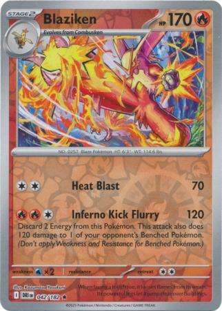 Pokemon Trading Card Game - Blaziken - 042/182 - Reverse Holo - Destined Rivals