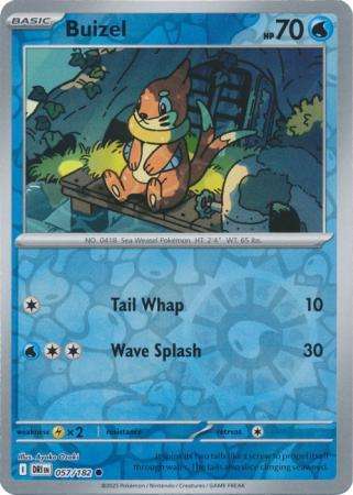 Pokemon Trading Card Game - Buizel - 057/182 - Reverse Holo - Destined Rivals