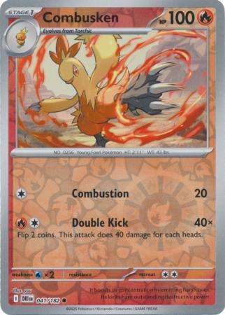 Pokemon Trading Card Game - Combusken - 041/182 - Reverse Holo - Destined Rivals