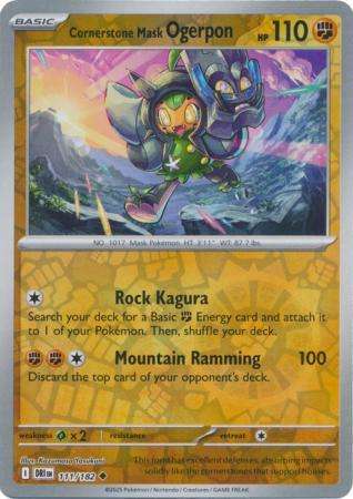 Pokemon Trading Card Game - Cornerstone Mask Ogerpon - 111/182 - Reverse Holo - Destined Rivals