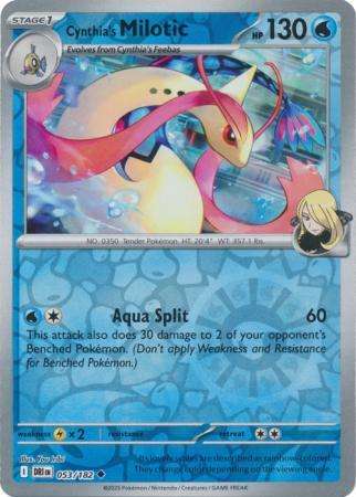 Pokemon Trading Card Game - Cynthia's Milotic - 053/182 - Reverse Holo - Destined Rivals