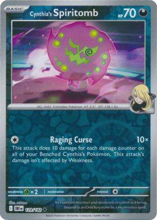 Pokemon Trading Card Game - Cynthia's Spiritomb - 129/182 - Reverse Holo - Destined Rivals