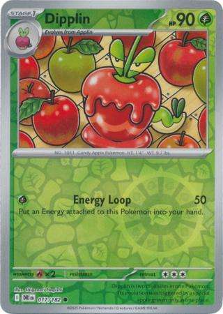 Pokemon Trading Card Game - Dipplin - 017/182 - Reverse Holo - Destined Rivals