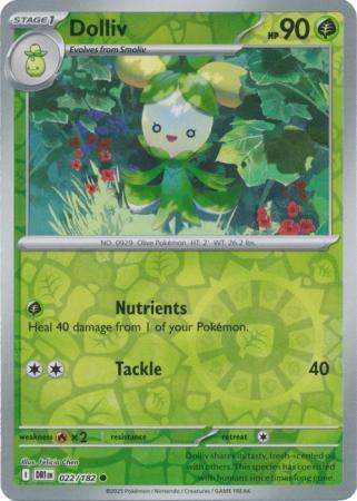Pokemon Trading Card Game - Dolliv - 022/182 - Reverse Holo - Destined Rivals