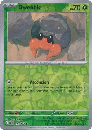 Pokemon Trading Card Game - Dwebble - 011/182 - Reverse Holo - Destined Rivals