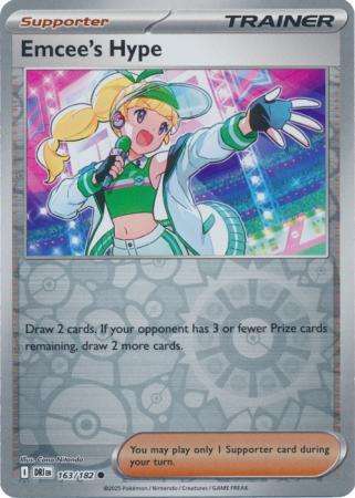 Pokemon Trading Card Game - Emcee's Hype - 163/182 - Reverse Holo - Destined Rivals