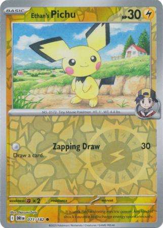 Pokemon Trading Card Game - Ethan's Pichu - 071/182 - Reverse Holo - Destined Rivals
