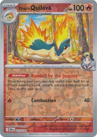 Pokemon Trading Card Game - Ethan's Quilava - 033/182 - Reverse Holo - Destined Rivals