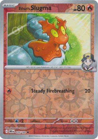 Pokemon Trading Card Game - Ethan's Slugma - 035/182 - Reverse Holo - Destined Rivals