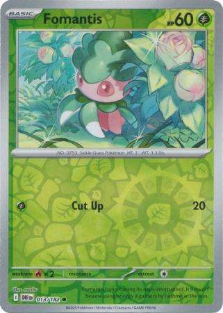 Pokemon Trading Card Game - Fomantis - 013/182 - Reverse Holo - Destined Rivals