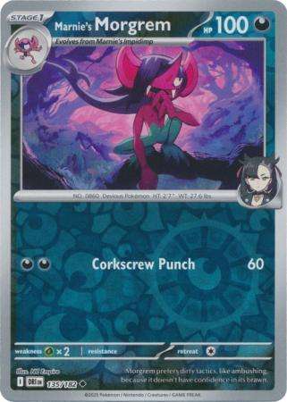 Pokemon Trading Card Game - Marnie's Morgrem - 135/182 - Reverse Holo - Destined Rivals